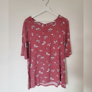 🌸 LC Lauren Conrad Floral Blouse- L